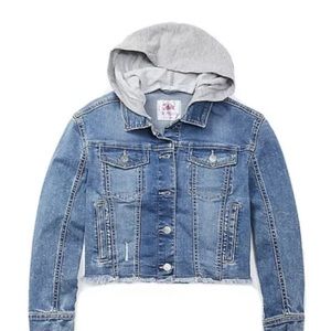 Justice Girls Hooded Blue Denim size 6/7
